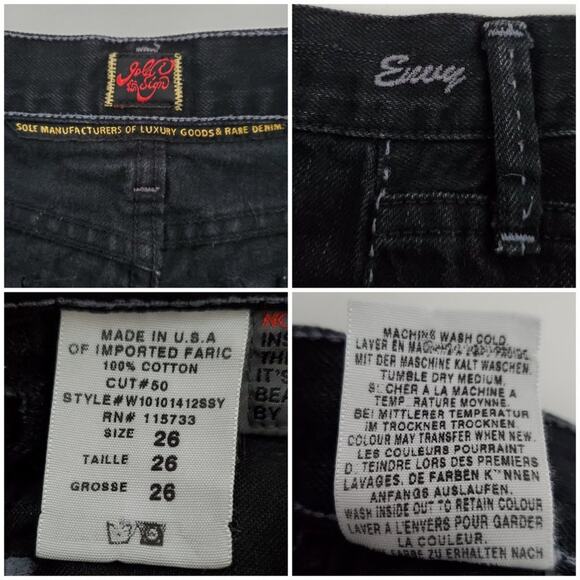 Goldsign Envy Low Rise Black Denim Jeans - Picture 9 of 9